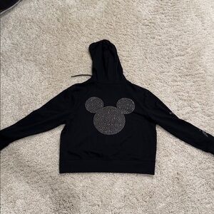 Disney parks hoodie zip jacket rhinestone Disneyland mickey head XL